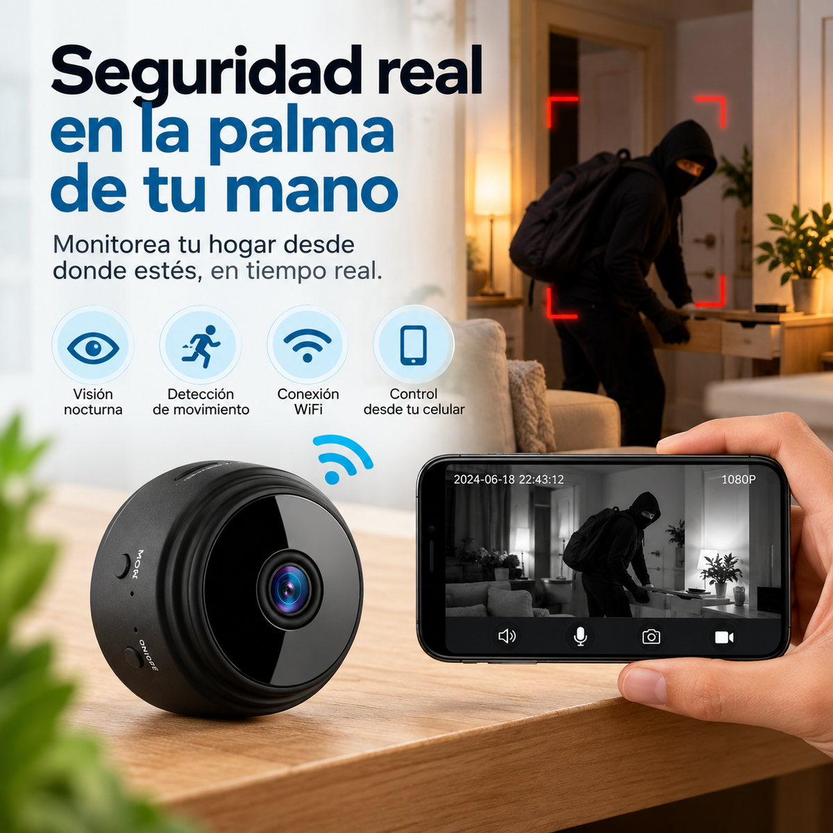 Mini Camara Espia De Seguridad