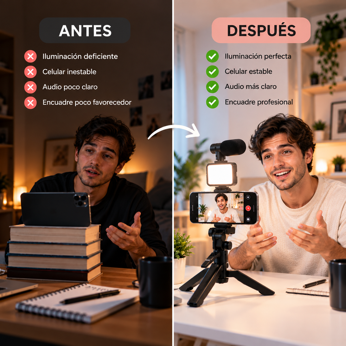 Tripode extensible con micrófono